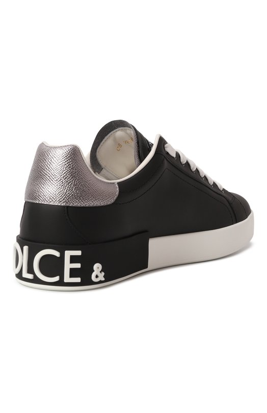 Кожаные кеды Portofino Dolce & Gabbana CS2216/AH527 Чёрный  CS2216/AH527 Фото 5