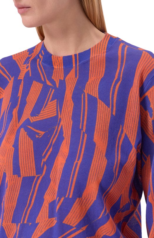 Хлопковый пуловер Dries Van Noten 131268/3734 Разноцветный  131268/3734 Фото 5