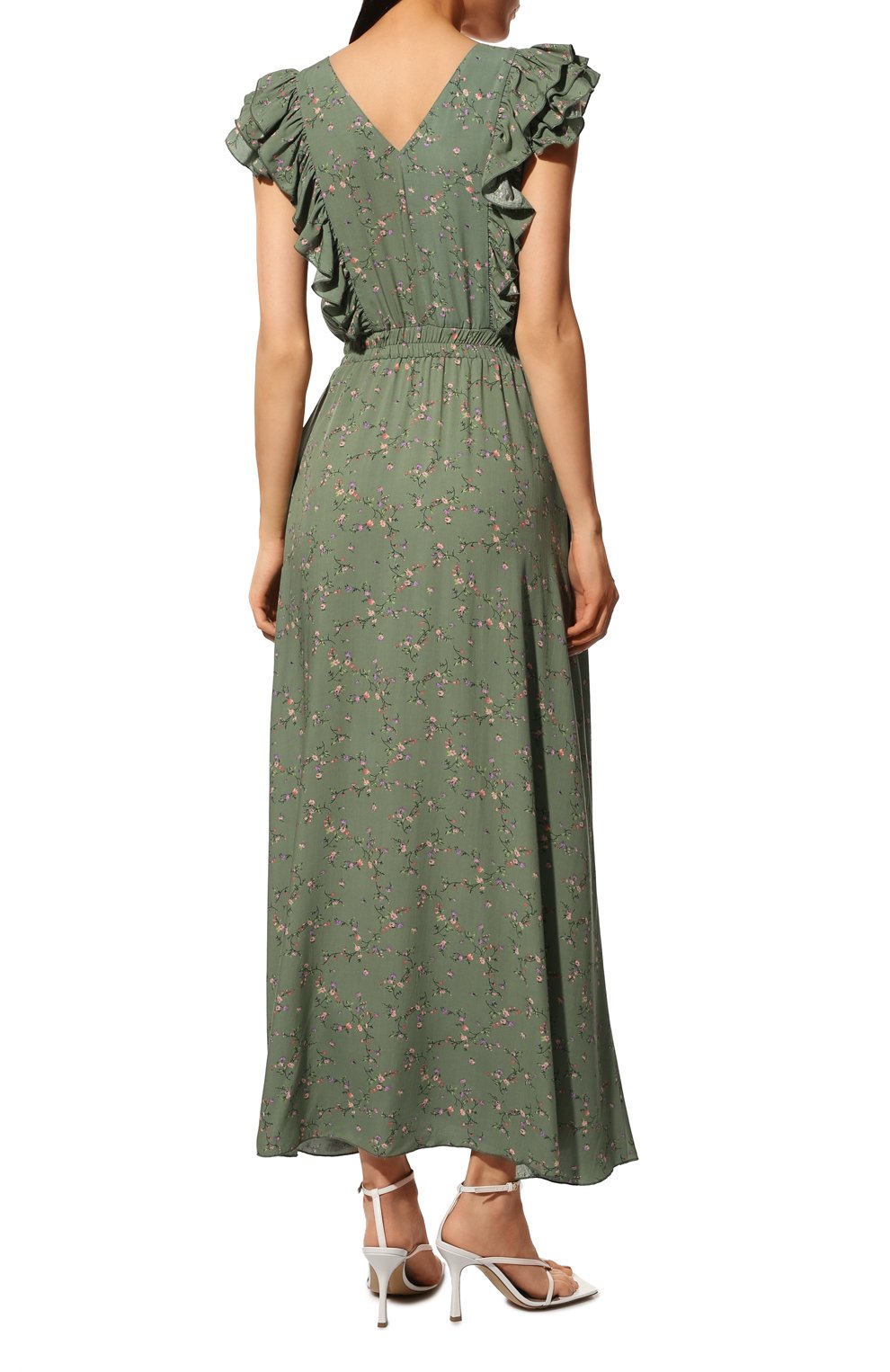 Платье из вискозы SEVEN LAB зеленого цвета по цене 15750 руб., арт. DM2 floral olive, фото 4 Платье из вискозы SEVEN LAB, арт. DM2 floral olive, фото 4
