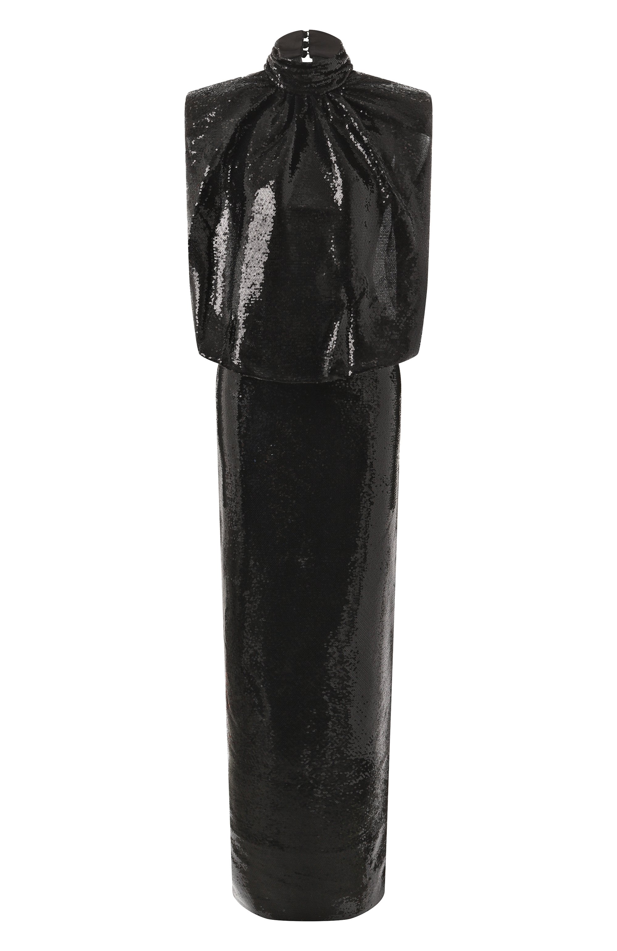 Платье с отделкой пайетками RASARIO черного цвета по цене 190120 руб., арт. RS24F029DX001, фото 1 Платье с отделкой пайетками RASARIO, арт. RS24F029DX001, фото 1