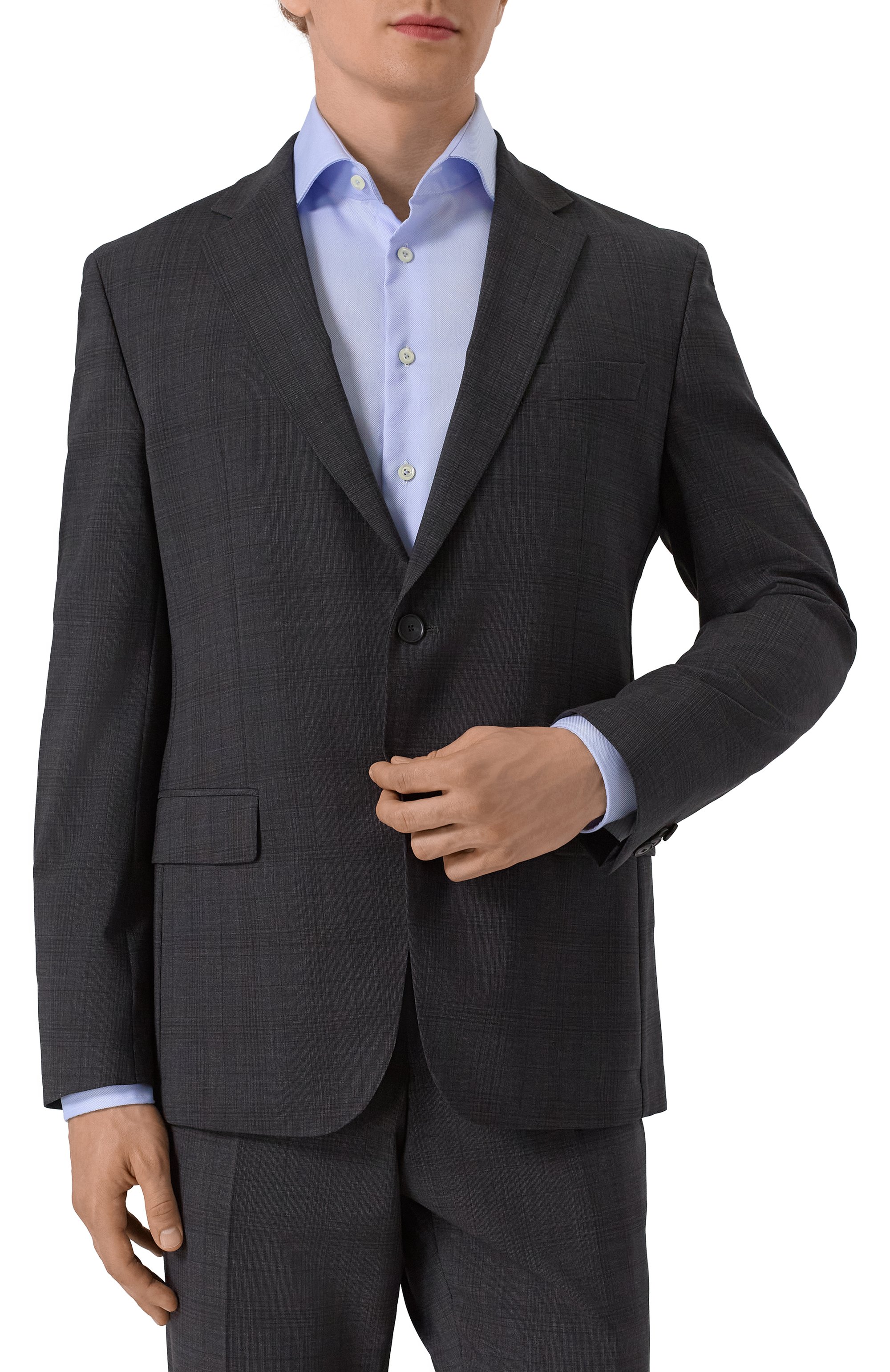 Шерстяной костюм BOSS темно-серого цвета по цене 105000 руб., арт. 50546092, фото 4 Шерстяной костюм BOSS, арт. 50546092, фото 4