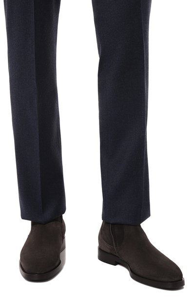 Замшевые сапоги BRUNELLO CUCINELLI темно-серого цвета по цене 149500 руб., арт. MZUPEAV716, фото 3 Замшевые сапоги BRUNELLO CUCINELLI, арт. MZUPEAV716, фото 3