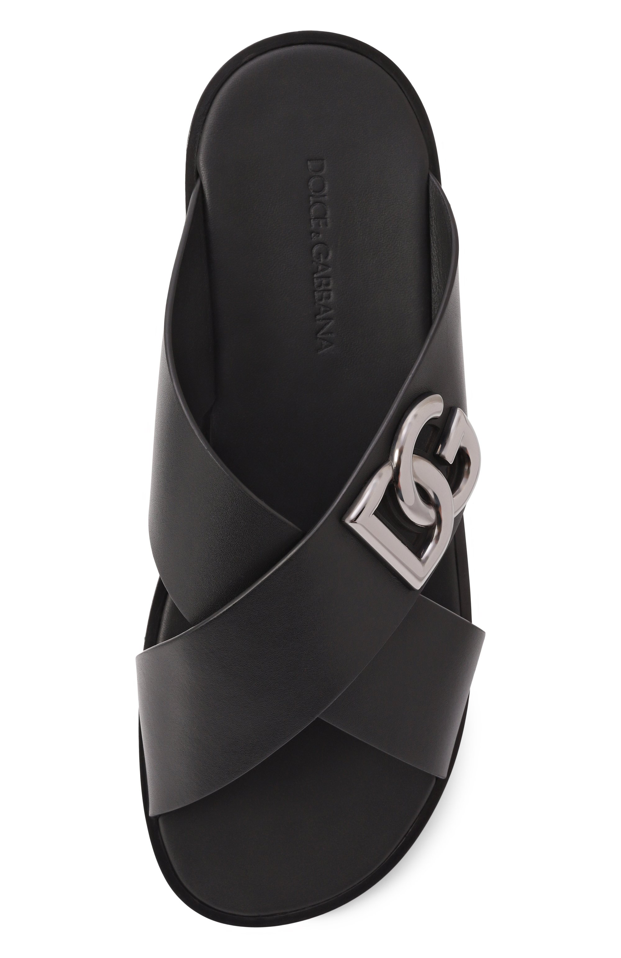 Кожаные шлепанцы DOLCE & GABBANA, арт. A80440/A0602, фото 6