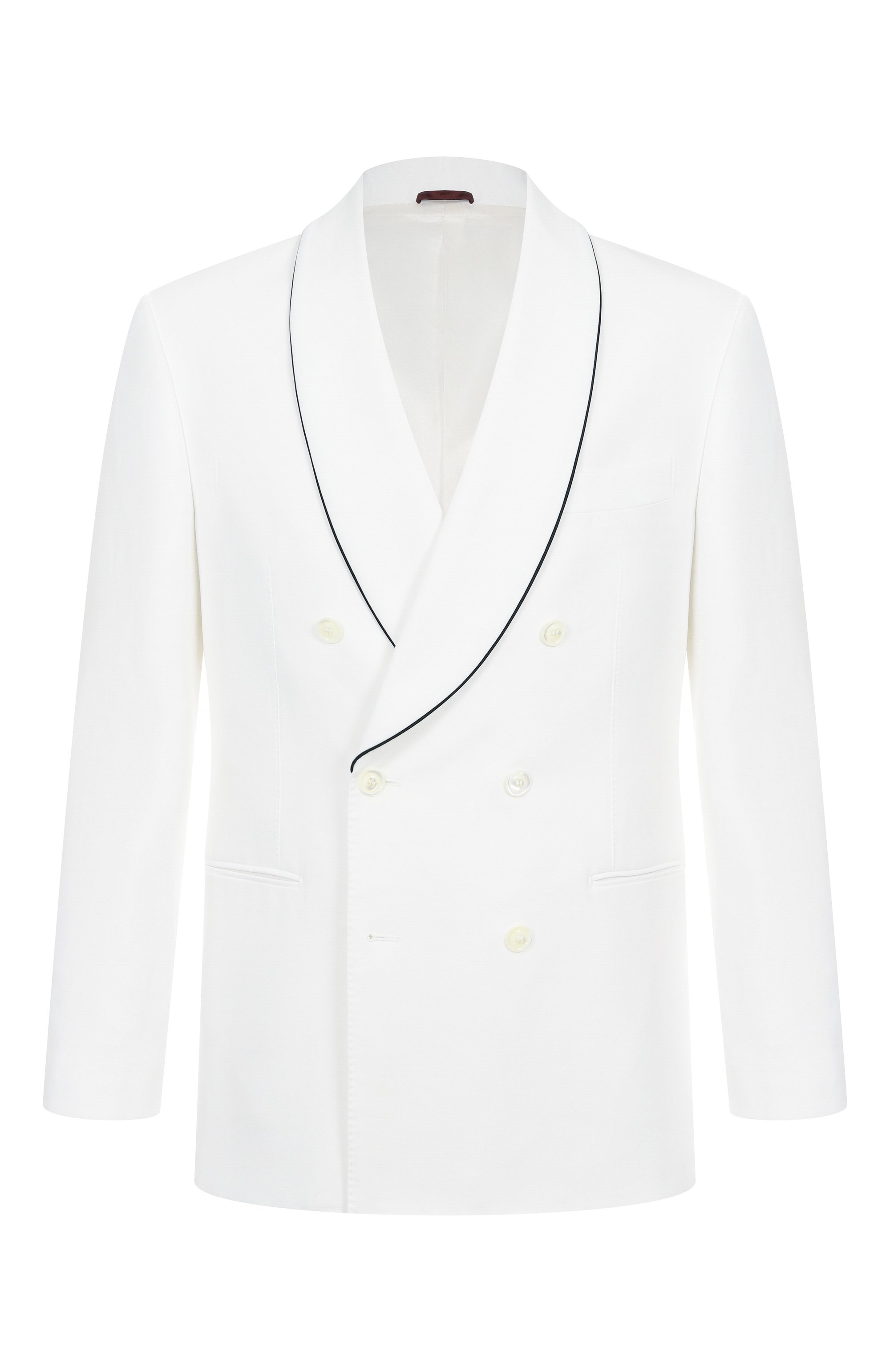 Хлопковый пиджак BRUNELLO CUCINELLI белого цвета по цене 522500 руб., арт. MB416GS11P, фото 1 Хлопковый пиджак BRUNELLO CUCINELLI, арт. MB416GS11P, фото 1