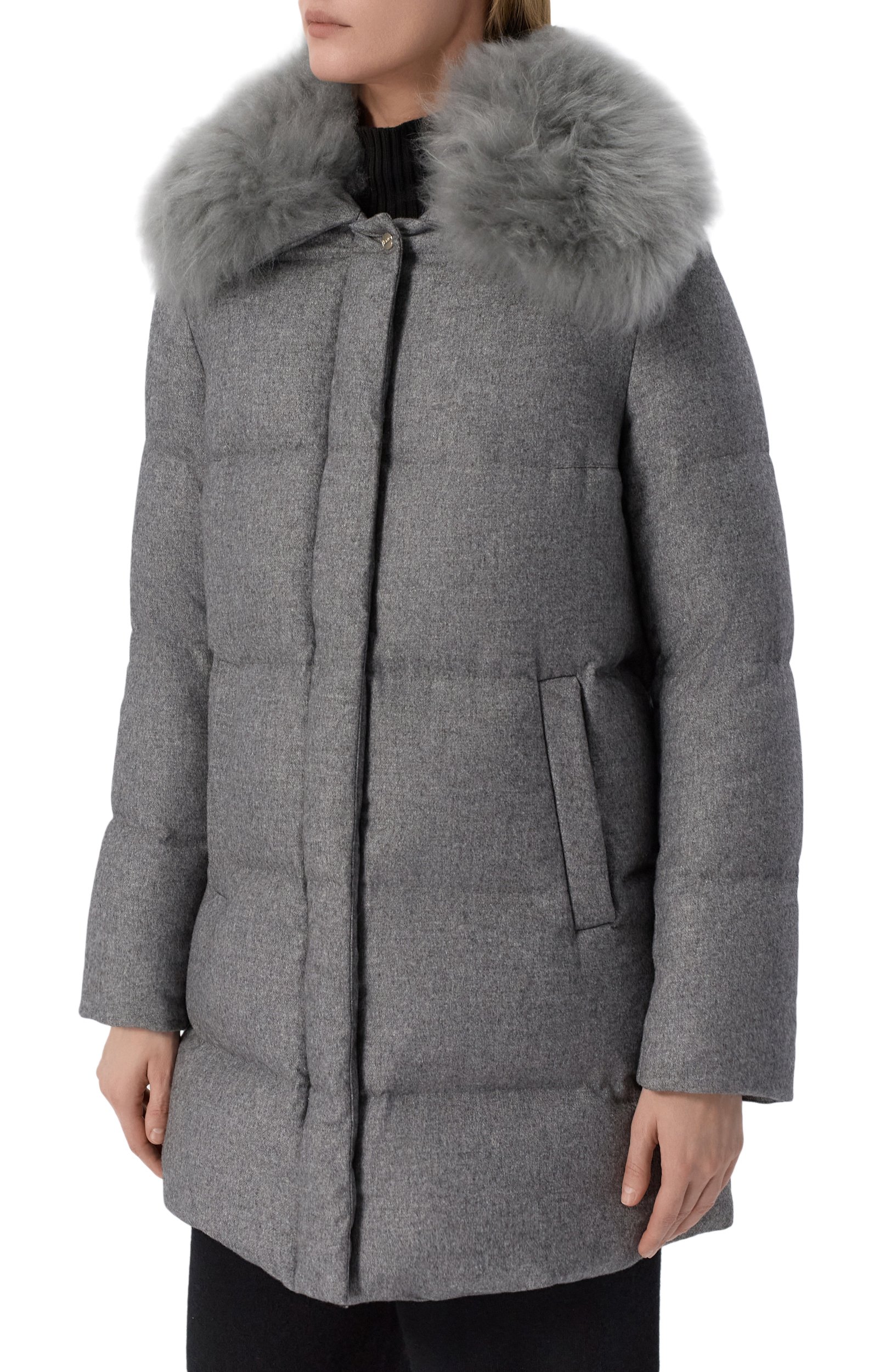 Пуховик с воротником из козлика HERNO, арт. PI002295D/38087, фото 3
