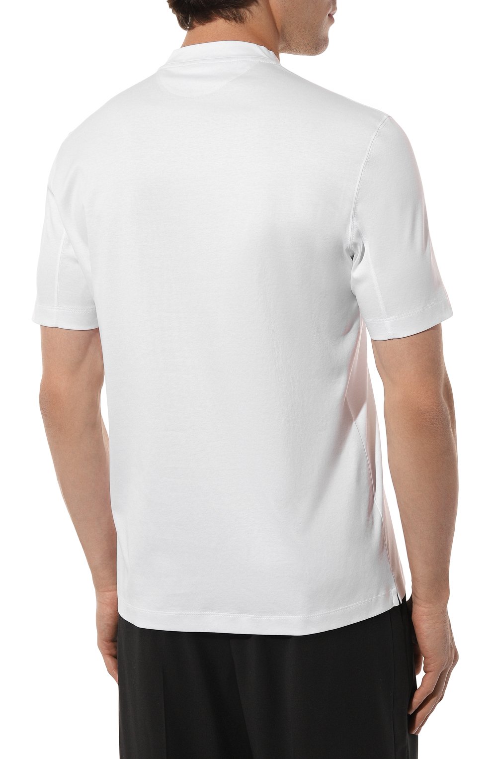 Хлопковая футболка BRUNELLO CUCINELLI белого цвета по цене 34700 руб., арт. M0T611344, фото 4 Хлопковая футболка BRUNELLO CUCINELLI, арт. M0T611344, фото 4