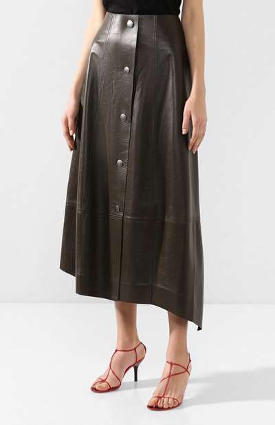 Кожаная юбка VICTORIA BECKHAM, арт. SK LNG 3621 AW18M LEATHER, фото 3