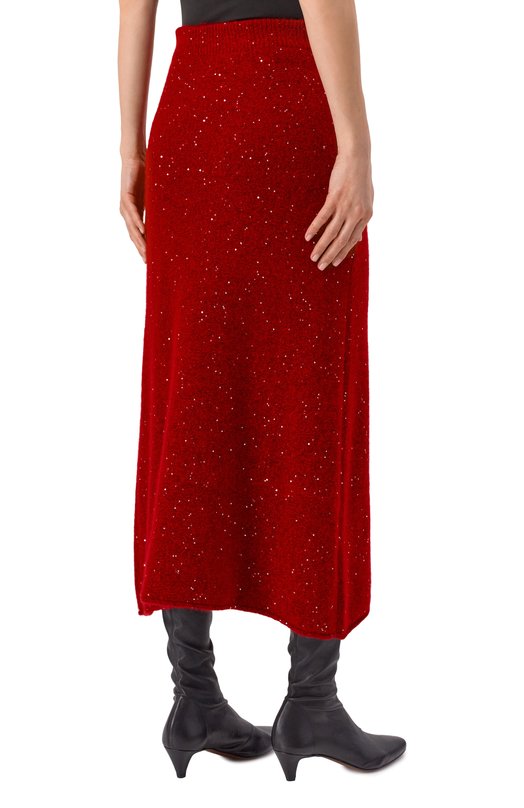 Юбка из кашемира и хлопка Addicted MK015 SEQ-1 Красный  MK015 SEQ-1 Фото 4