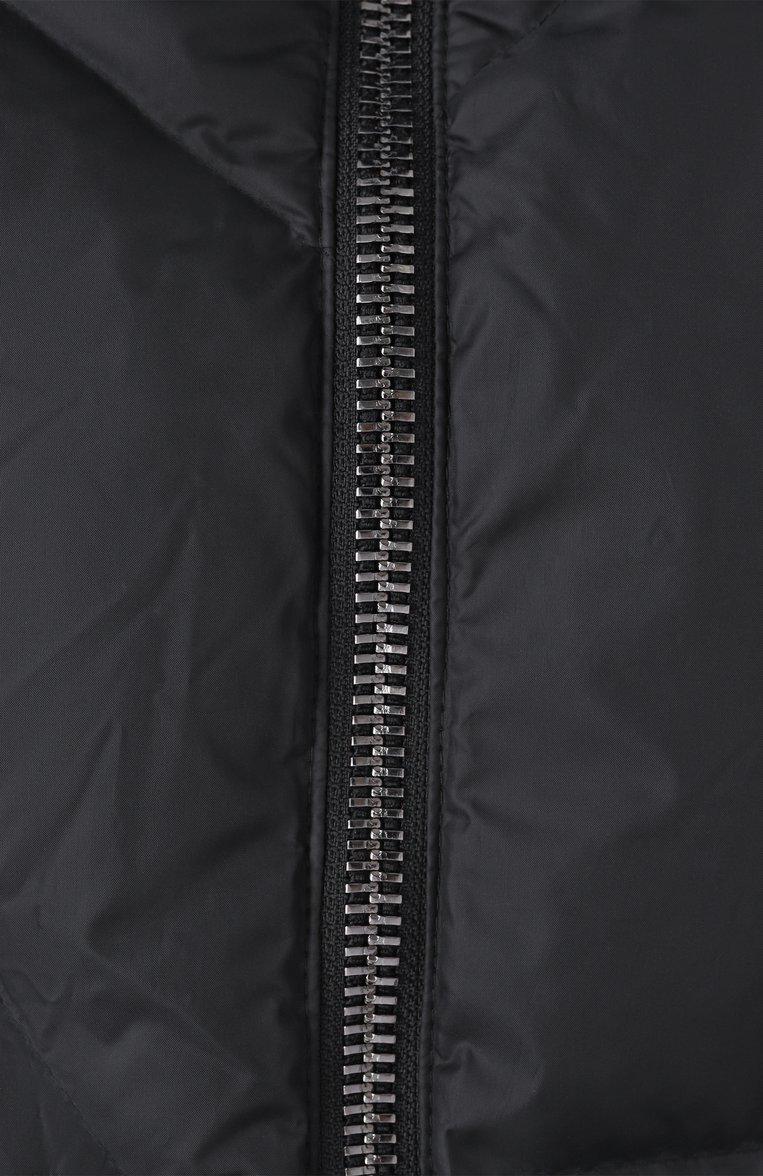Женский пуховик ERMA черного цвета, арт. FW0613 | Фото 6 (Длина (верхняя одежда): Короткие; Материал внешний: Синтетический материал; Рукава: Длинные; Стили: Спорт-шик; Кросс-КТ: Пуховик; Материал подклада: Хлопок)