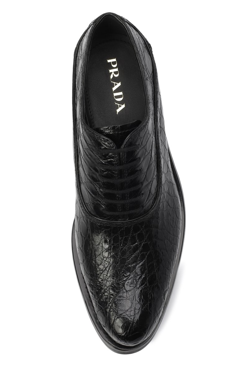 Оксфорды из кожи каймана PRADA, арт. 1E122G-LU9-F0002-050, фото 4