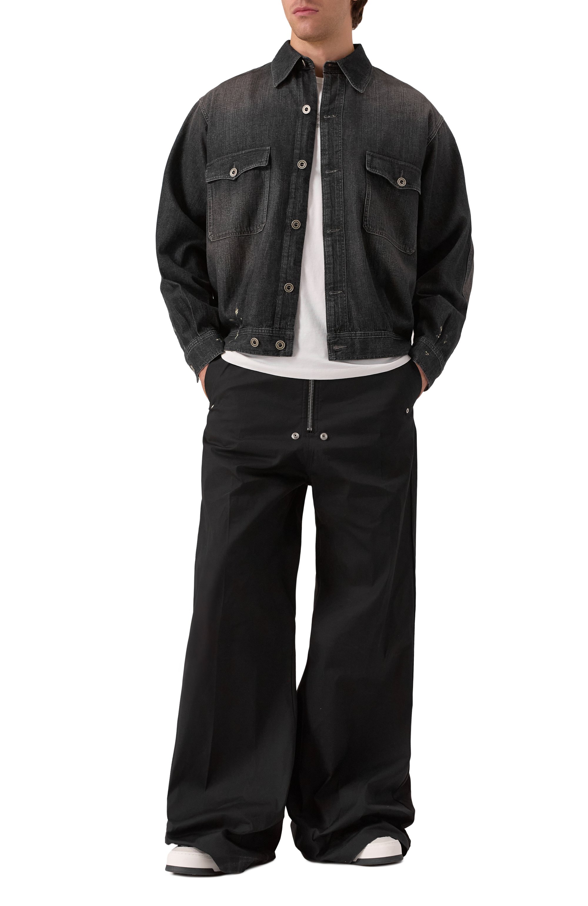 Хлопковые брюки RICK OWENS, арт. RU02E1366/TE, фото 2