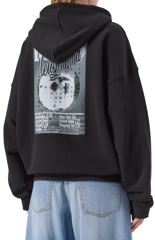 Хлопковое худи HUGO 50554966 Чёрный  50554966 Фото 4