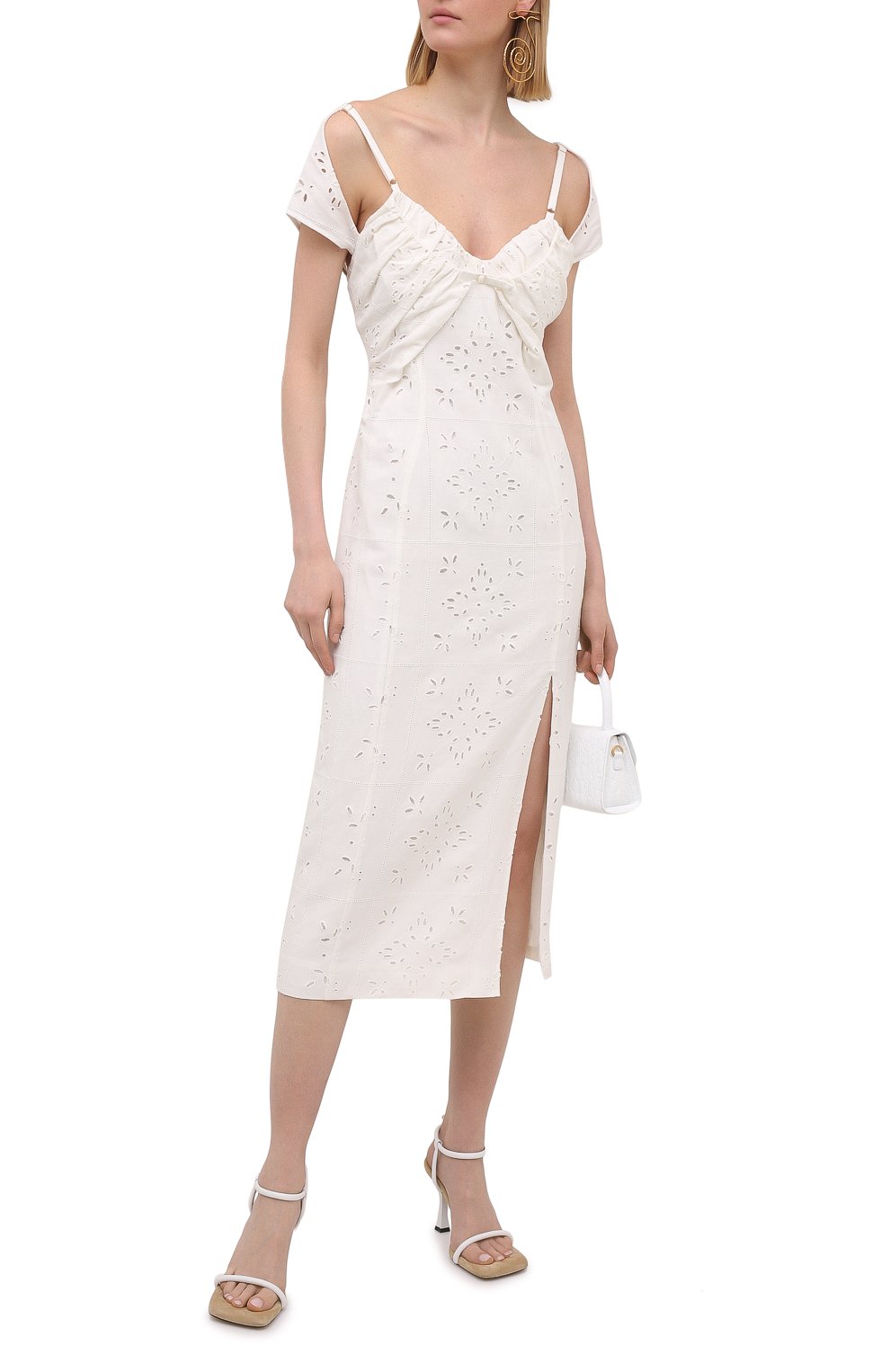 Платье изо льна и вискозы JACQUEMUS, арт. 211DR15/113114, фото 2