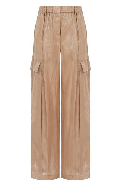 Женские хлопковые брюки-карго BRUNELLO CUCINELLI, арт. MP950P8998