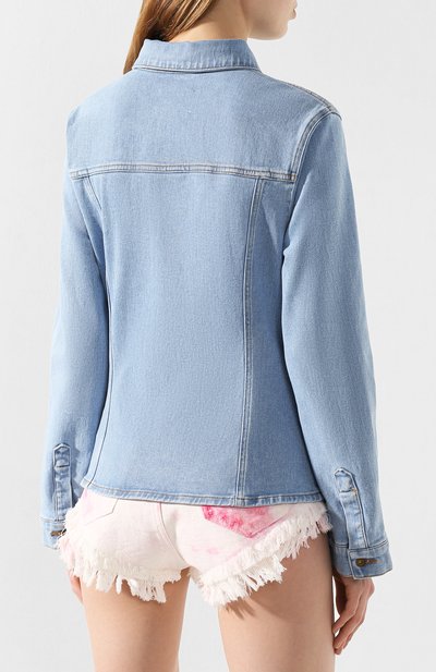 Джинсовая куртка NANUSHKA голубого цвета по цене 31400 руб., арт. B0DHI_LIGHT BLUE_STRETCH DENIM, фото 4 Джинсовая куртка NANUSHKA, арт. B0DHI_LIGHT BLUE_STRETCH DENIM, фото 4