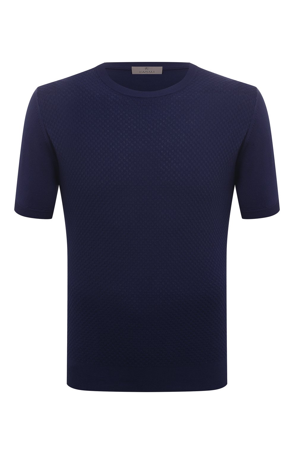 Хлопковый джемпер CANALI синего цвета по цене 38900 руб., арт. C0719/MK01864, фото 1 Хлопковый джемпер CANALI, арт. C0719/MK01864, фото 1