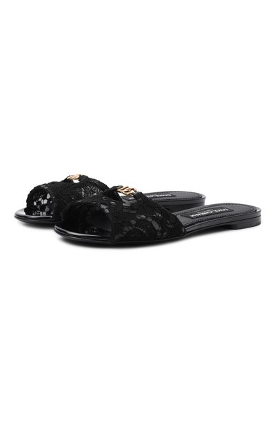 Женские комбинированные шлепанцы bianca DOLCE & GABBANA, арт. CQ0684/A0610
