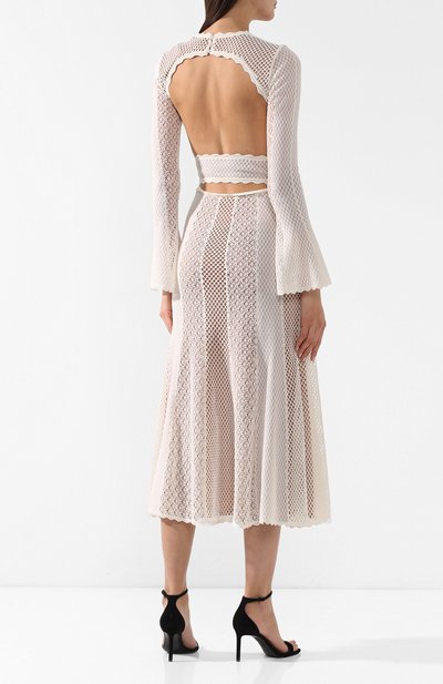 Платье из смеси хлопка и шелка ALEXANDER MCQUEEN, арт. 559014/Q1WSV, фото 4