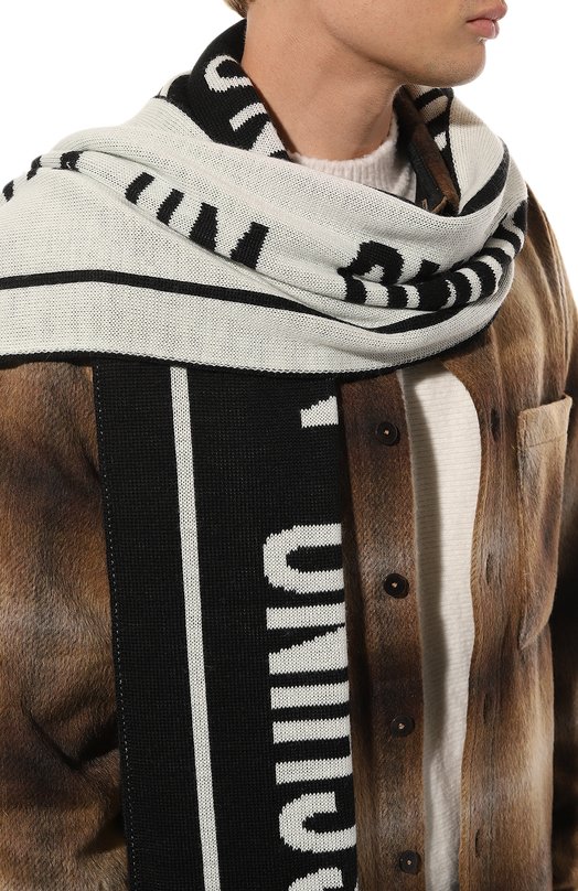 Шарф Moschino 50199/M5634 Чёрно-белый  50199/M5634 Фото 3