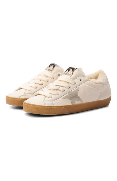 Женские кожаные кеды super-star GOLDEN GOOSE DELUXE BRAND, арт. GWF00828.F006572