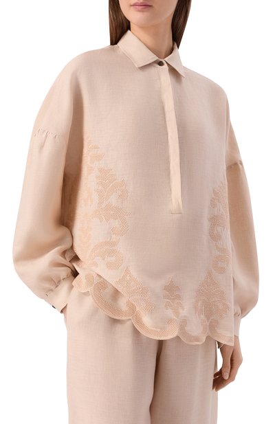 Хлопковая блузка KITON, арт. D61445K0861G, фото 3