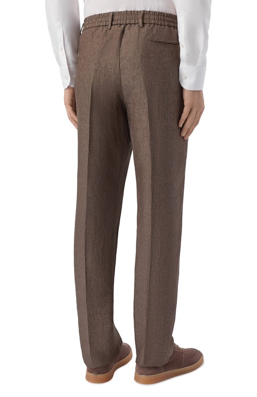 Льняные брюки Berwich SPIAGGIA 20/LM104 Коричневый  SPIAGGIA 20/LM104 Фото 4