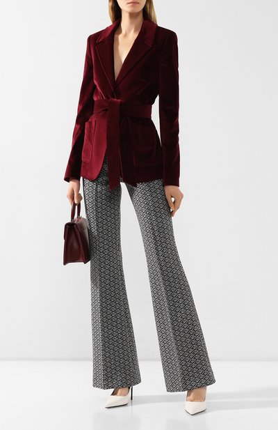 Хлопковые брюки TOMMY Х ZENDAYA черно-белого цвета по цене 13990 руб., арт. WW0WW26247, фото 2 Хлопковые брюки TOMMY Х ZENDAYA, арт. WW0WW26247, фото 2