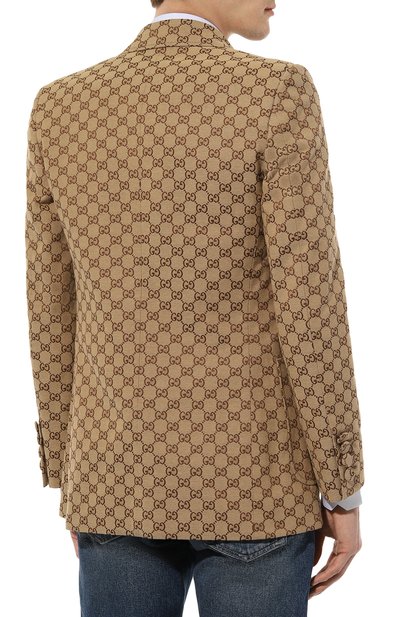 Хлопковый пиджак GUCCI, арт. 563510 ZKU09, фото 4