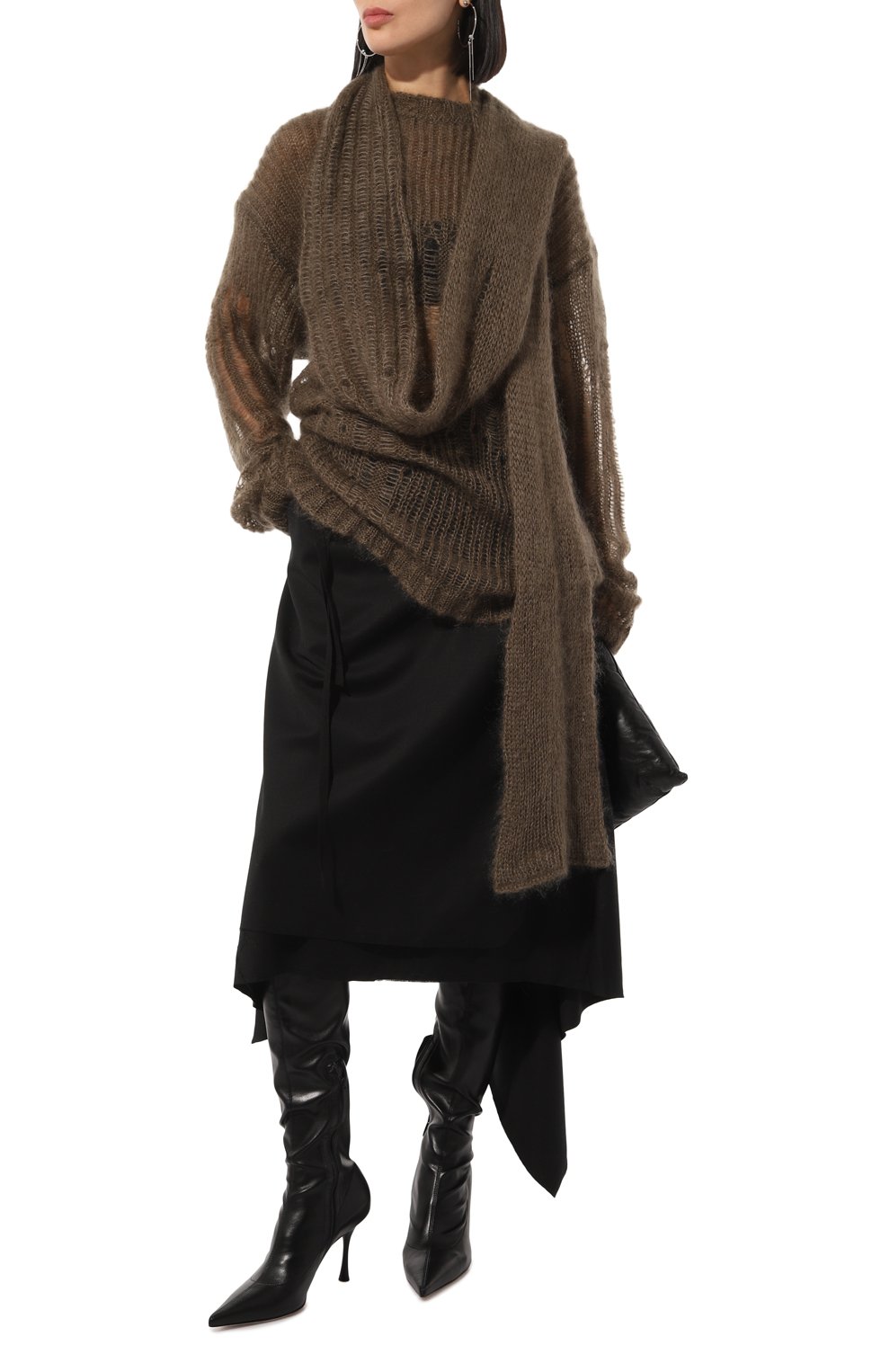 Пуловер из шерсти и шелка ANN DEMEULEMEESTER, арт. 2402-W-KN09-KN044-046, фото 2