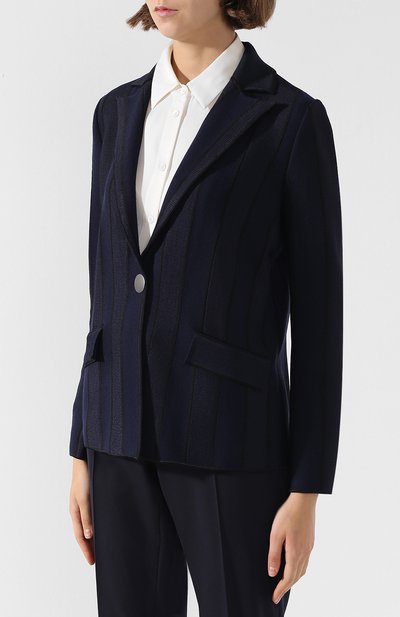 Жакет в полоску из смеси шерсти и вискозы GIORGIO ARMANI, арт. 6ZAG13/AM37Z, фото 3
