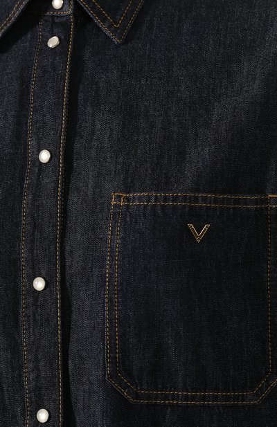 Джинсовое платье VALENTINO синего цвета по цене 239500 руб., арт. TB3DA01J55F, фото 5 Джинсовое платье VALENTINO, арт. TB3DA01J55F, фото 5