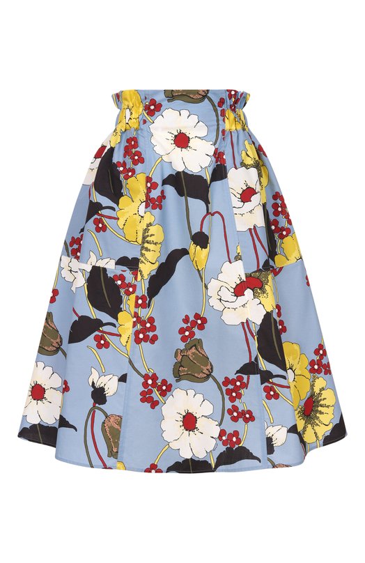 Хлопковая юбка Marni G0MA0812A1/UTC581 Голубой G0MA0812A1/UTC581