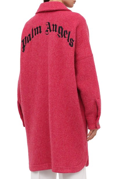 Шерстяное пальто PALM ANGELS, арт. PWEA036F20LEA0012810, фото 4