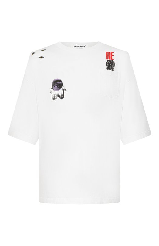 Хлопковая футболка Undercover UP1F4810 Белый UP1F4810