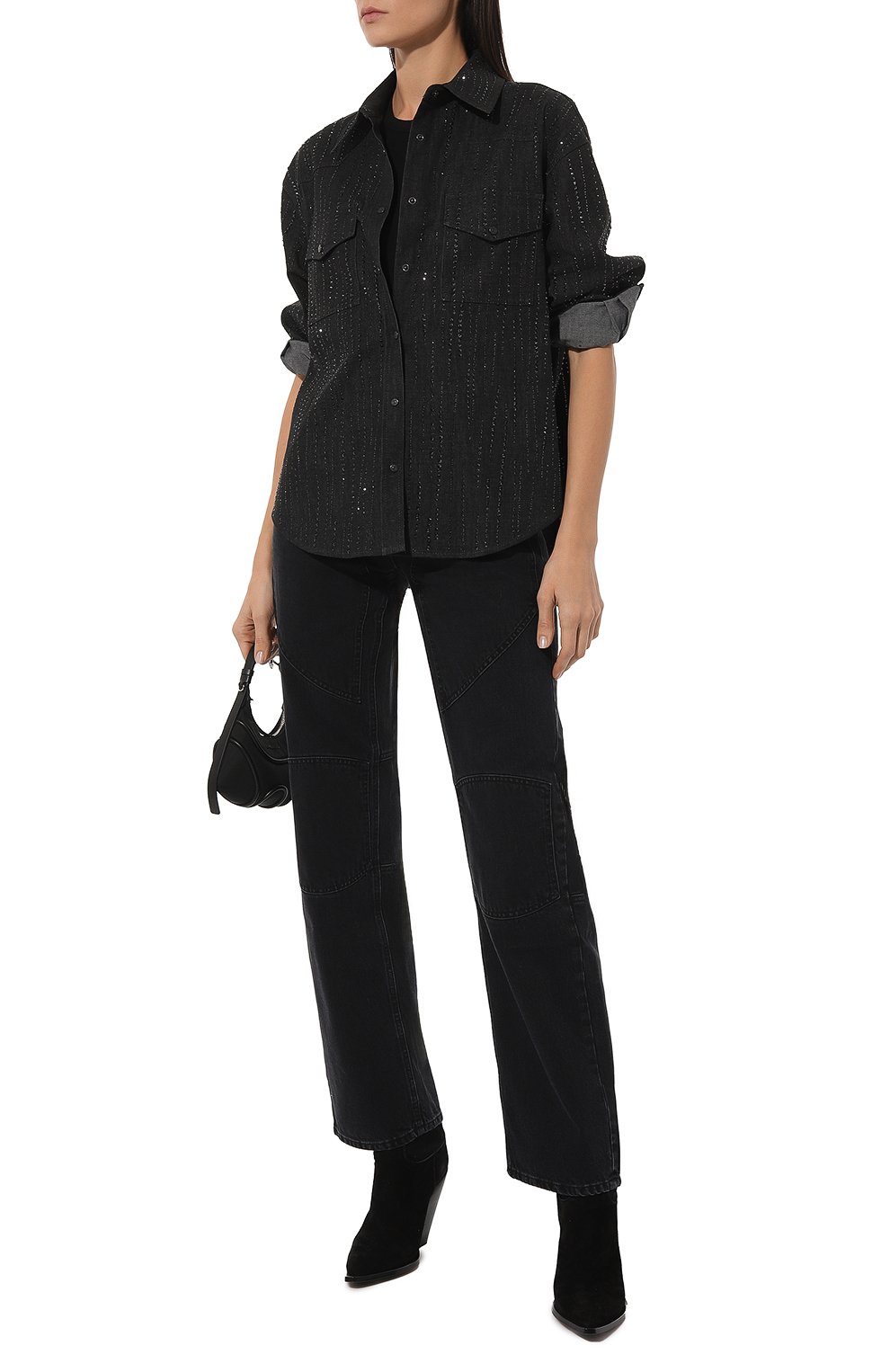 Джинсовая рубашка DONDUP черного цвета по цене 129500 руб., арт. DC233/DS0258D GT1W, фото 2 Джинсовая рубашка DONDUP, арт. DC233/DS0258D GT1W, фото 2
