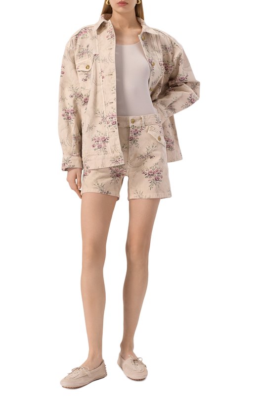 Джинсовые шорты The Kooples FSH030035K Кремовый  FSH030035K Фото 2