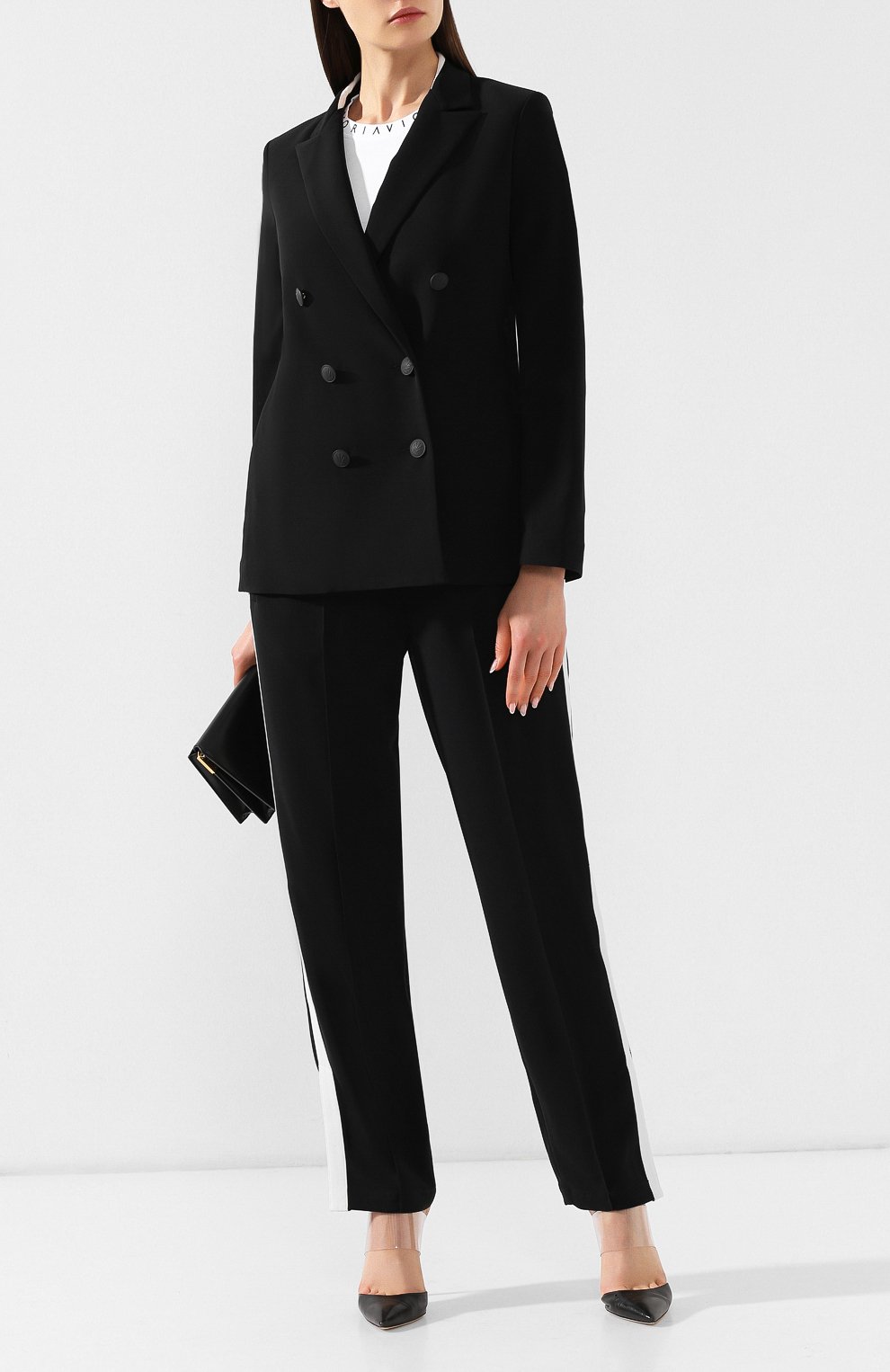 Двубортный жакет RAG AND BONE черно-белого цвета по цене 44050 руб., арт. W2924317G, фото 2 Двубортный жакет RAG AND BONE, арт. W2924317G, фото 2