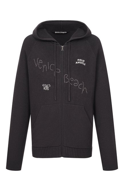 Мужской кардиган из вискозы и льна PALM ANGELS, арт. PAMHU003KN001