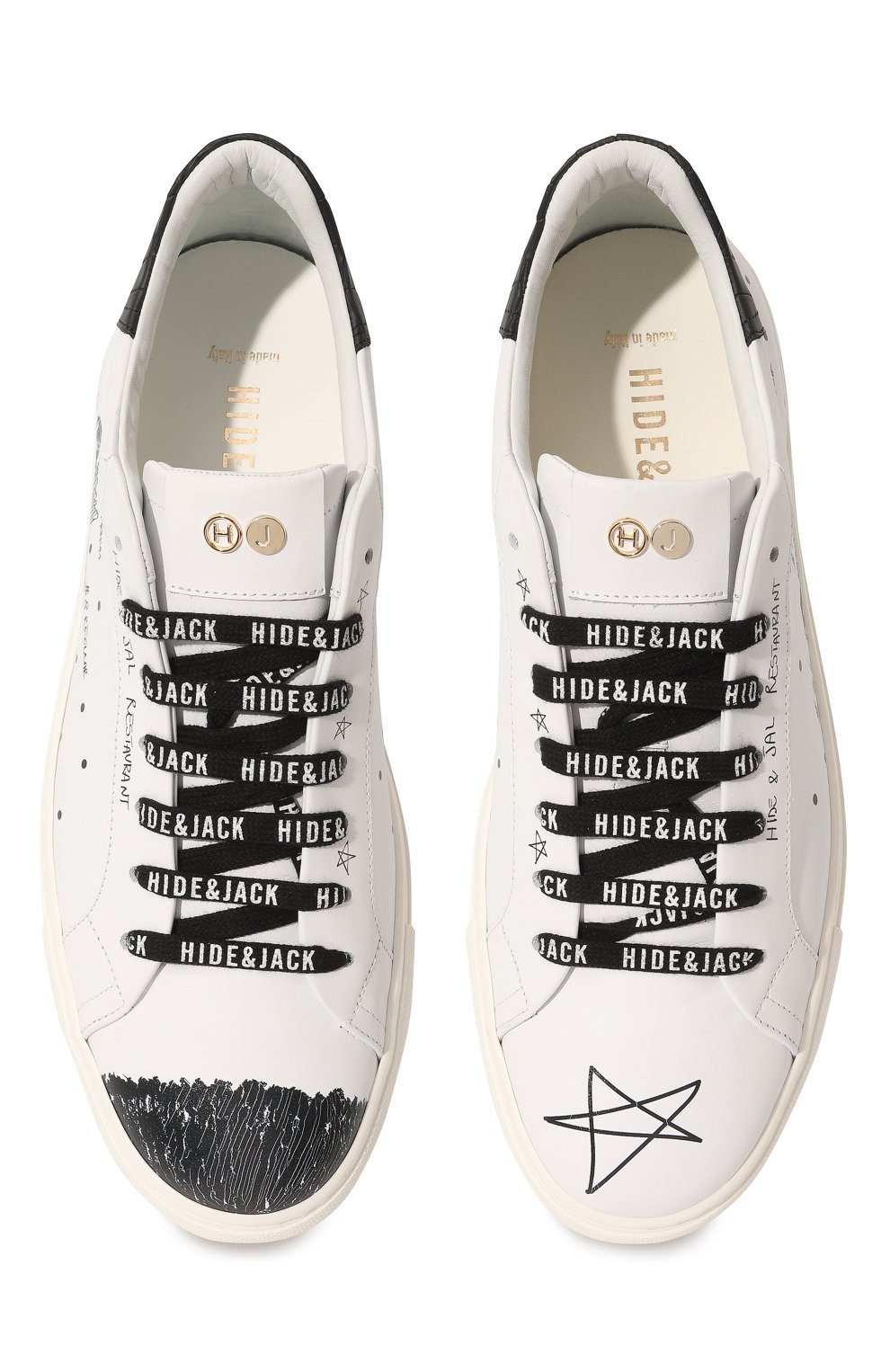 Кожаные кеды sky abra HIDE AND JACK белого цвета по цене 39600 руб., арт. 0PENCINEMA, фото 6 Кожаные кеды sky abra HIDE AND JACK, арт. 0PENCINEMA, фото 6