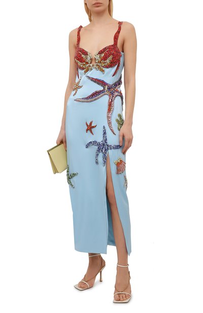 Платье VERSACE голубого цвета по цене 1875000 руб., арт. A89081/A224536, фото 2 Платье VERSACE, арт. A89081/A224536, фото 2