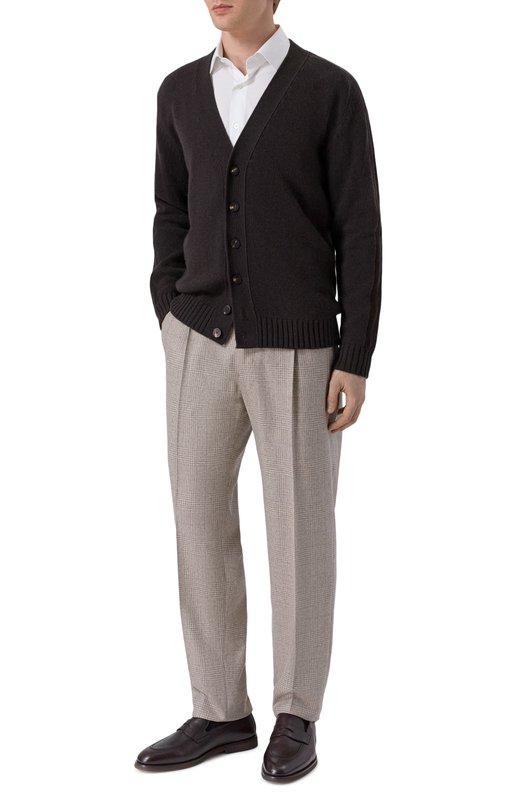 Шерстяные брюки Kiton UPN01K0127G06 Бежевый  UPN01K0127G06 Фото 2