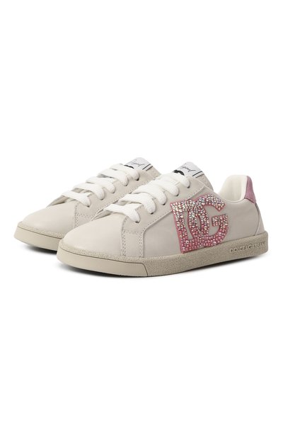 Кожаные кеды DOLCE & GABBANA, а�рт. D11324/AW775/24-28