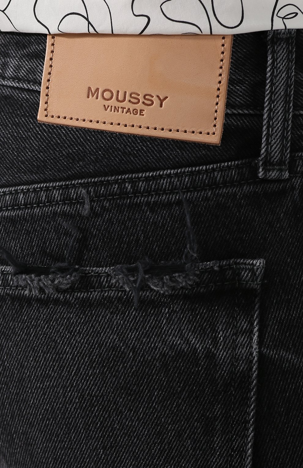 Джинсы с потертостями MOUSSY черного цвета по цене 20550 руб., арт. 025CSC11-2190, фото 5 Джинсы с потертостями MOUSSY, арт. 025CSC11-2190, фото 5