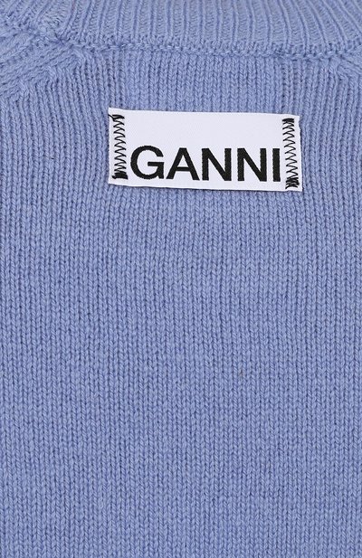 Шерстяной пуловер GANNI голубого цвета по цене 10500 руб., арт. K1201, фото 5 Шерстяной пуловер GANNI, арт. K1201, фото 5