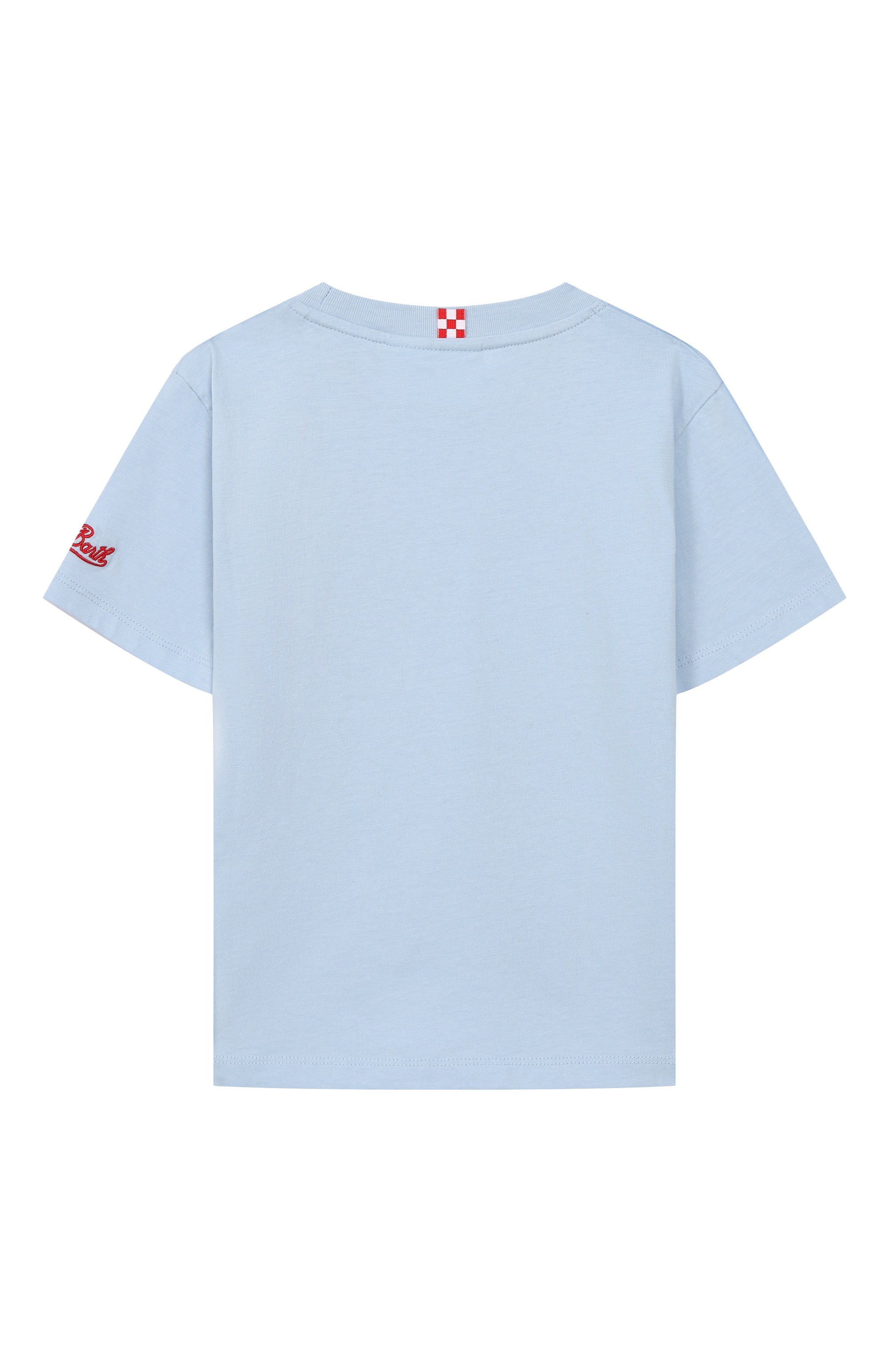 Хлопковая футболка MC2 SAINT BARTH голубого цвета по цене 7995 руб., арт. STBK EDDY/EDD0001, фото 2 Хлопковая футболка MC2 SAINT BARTH, арт. STBK EDDY/EDD0001, фото 2