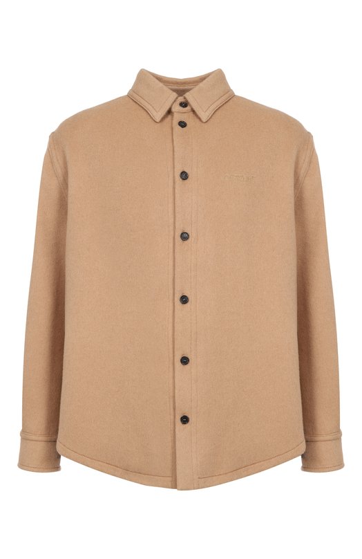 Кашемировая куртка-рубашка Off-White 0MES01CF25FAB001 Бежевый 0MES01CF25FAB001