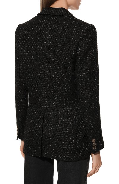 Жакет из вискозы SEVEN LAB черного цвета по цене 28350 руб., арт. JK tw pearl black, фото 4 Жакет из вискозы SEVEN LAB, арт. JK tw pearl black, фото 4