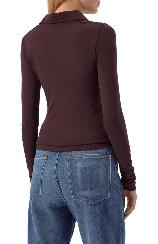 Поло из лиоцелла Amos Agolde A73951873 Коричневый  A73951873 Фото 4