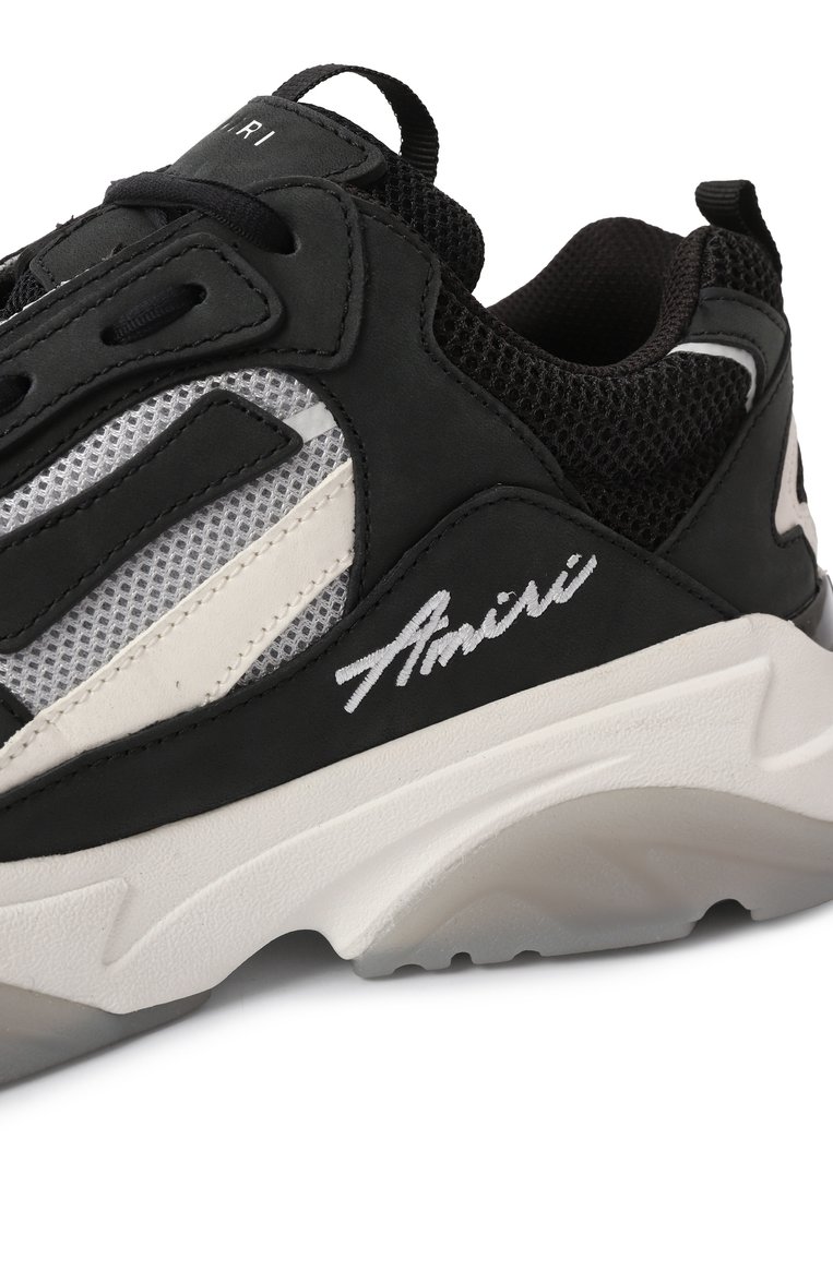 Мужские кожаные кроссовки bone running AMIRI черного цвета, арт. AMF0SR1091 | Фото 7 (Драгоценные камни: Проставлено; Подошва: Массивная; Материал сплава: Проставлено; Материал внутренний: Текстиль; Материал внешний: Натуральная кожа; Материал утеплителя: Без утеплителя; Кросс-КТ: Низкие; Стили: Классический)