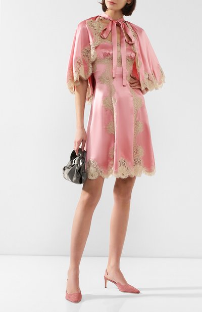 Накидка из смеси шелка и хлопка DOLCE & GABBANA розового цвета по цене 299500 руб., арт. F0Y93T/FU1NU, фото 2 Накидка из смеси шелка и хлопка DOLCE & GABBANA, арт. F0Y93T/FU1NU, фото 2